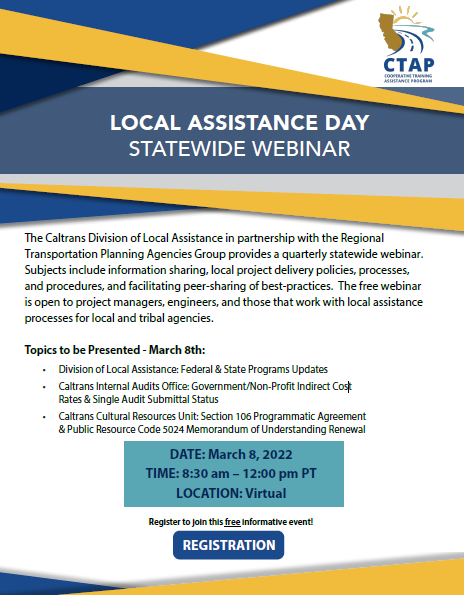 Local Assistance Day Statewide Webinar – March 8th – Local Assistance Blog
